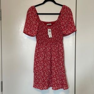 Abercrombie Flutter Sleeve Smocked Mini Dress